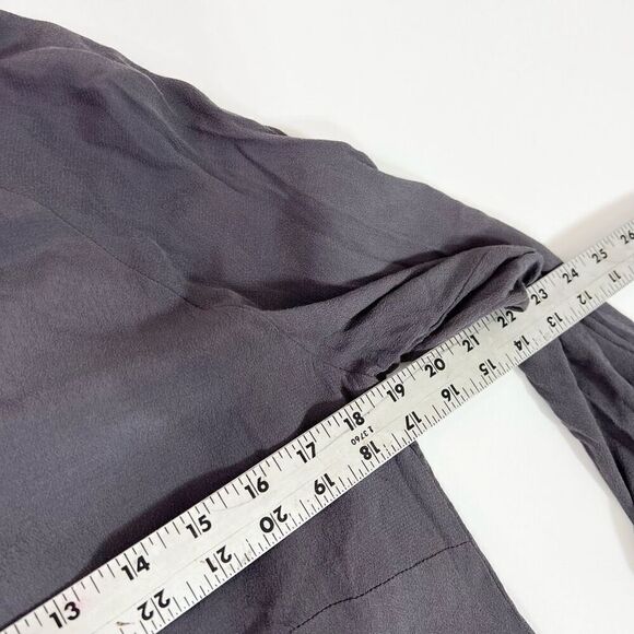 Garnet Hill Dress Womens 12 3/4 Sleeve Crochet Grey Pockets Flowy Comfort - Picture 5 of 12